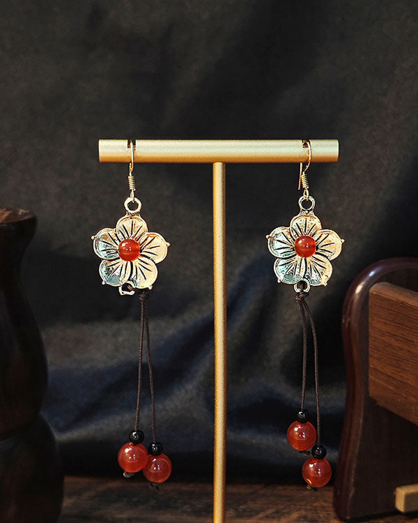 Vintage Flowers Beads Earrings