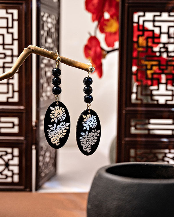 Retro Beads Clouds Earrings