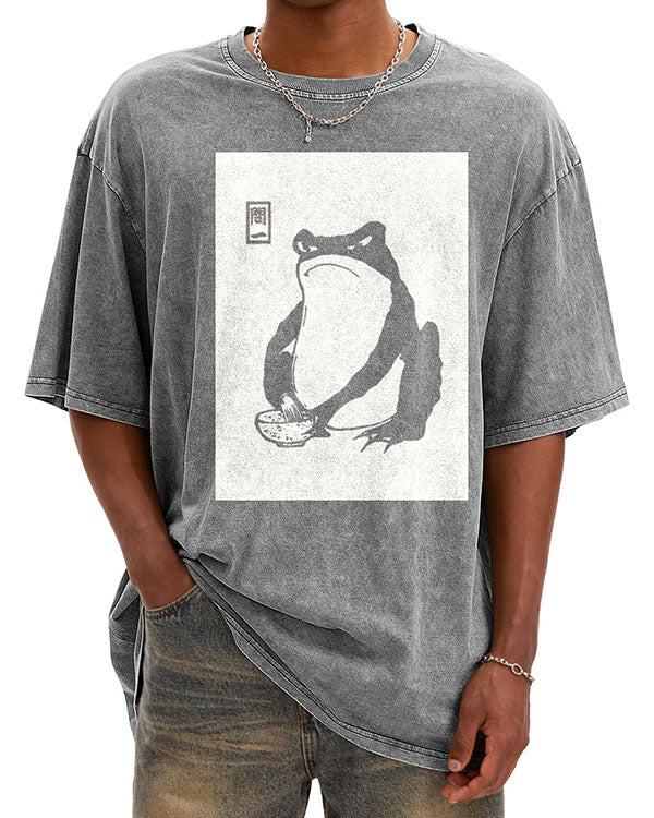 Unisex Japanese Tokyo Washed Cotton T-Shirt