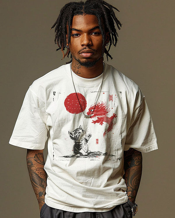 Unisex Japanese Soft Grunge Cat T-Shirt