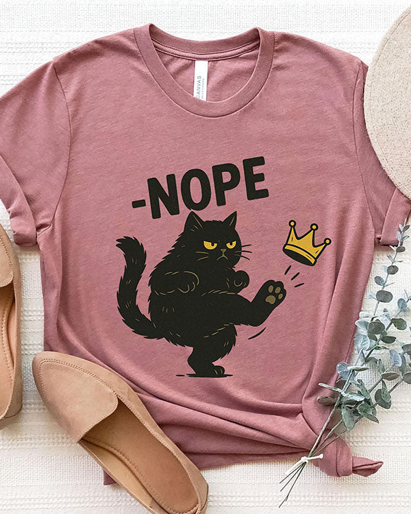 No Kings in America Black Cat T-Shirt