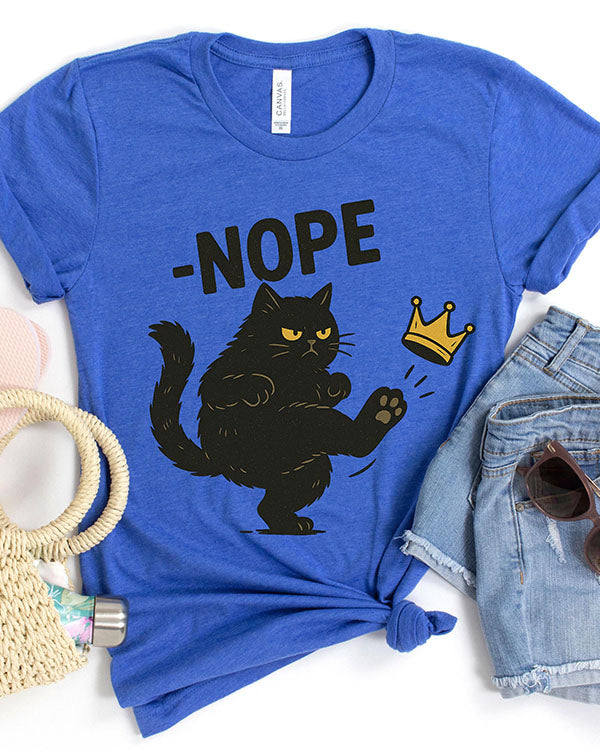 No Kings in America Black Cat T-Shirt