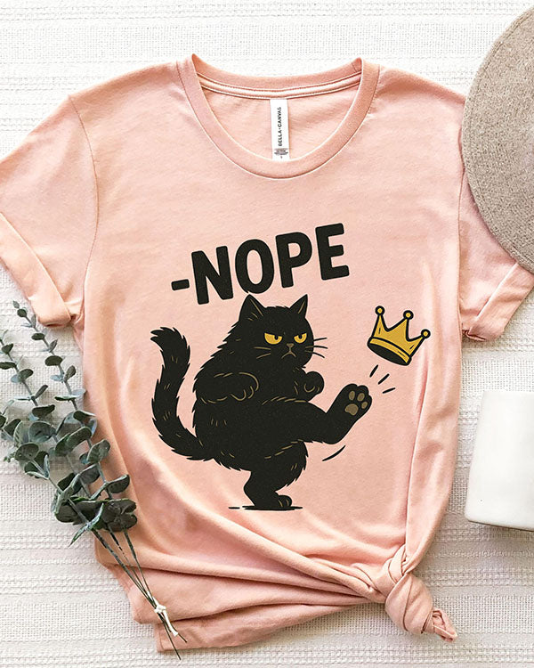 No Kings in America Black Cat T-Shirt