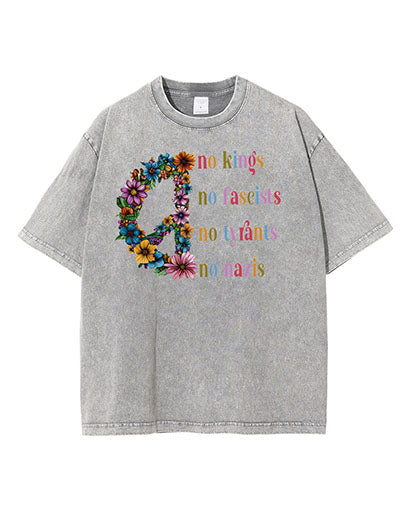 No Kings in America Resist Washed Cotton T-Shirt