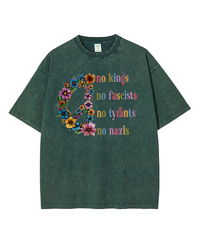 No Kings in America Resist Washed Cotton T-Shirt
