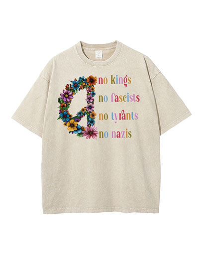 No Kings in America Resist Washed Cotton T-Shirt