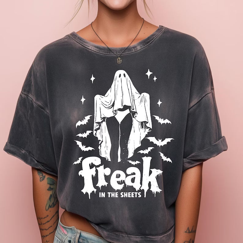 Freak Halloween Print Round Neck T-Shirt