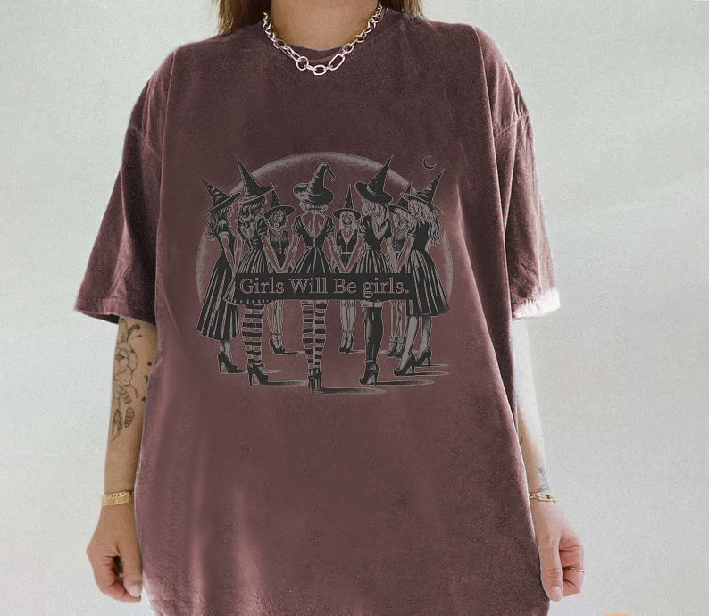 Witch Hand in Hand Print Halloween Gift Halloween T-Shirt