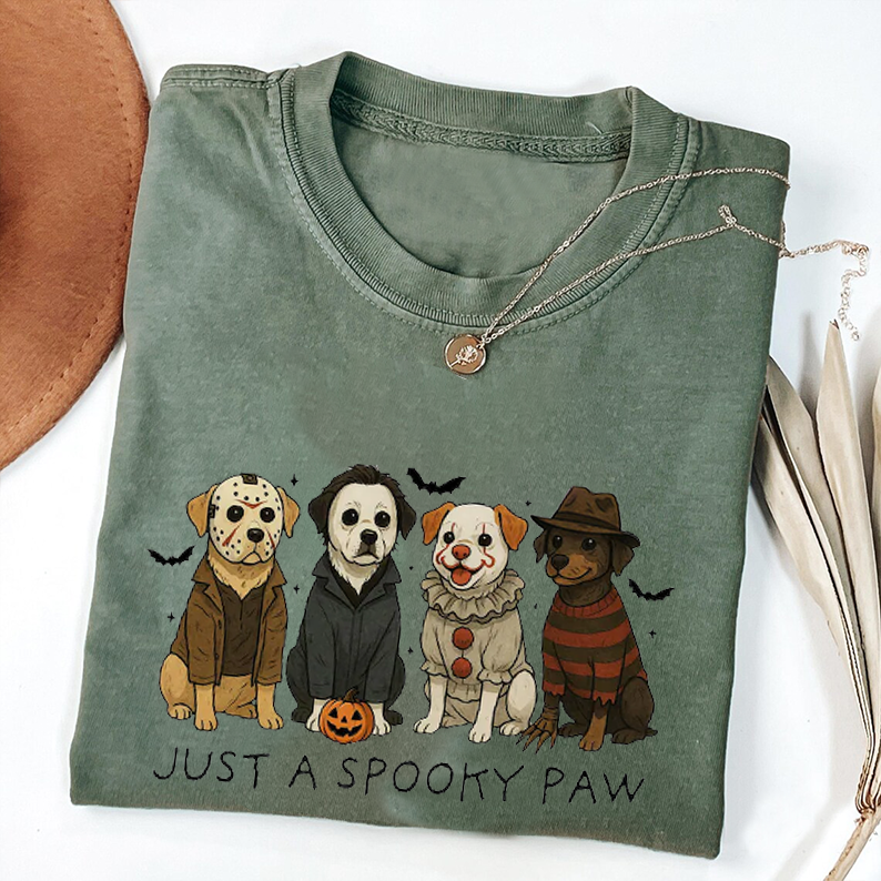 Retro Halloween Dog Lover T-Shirt