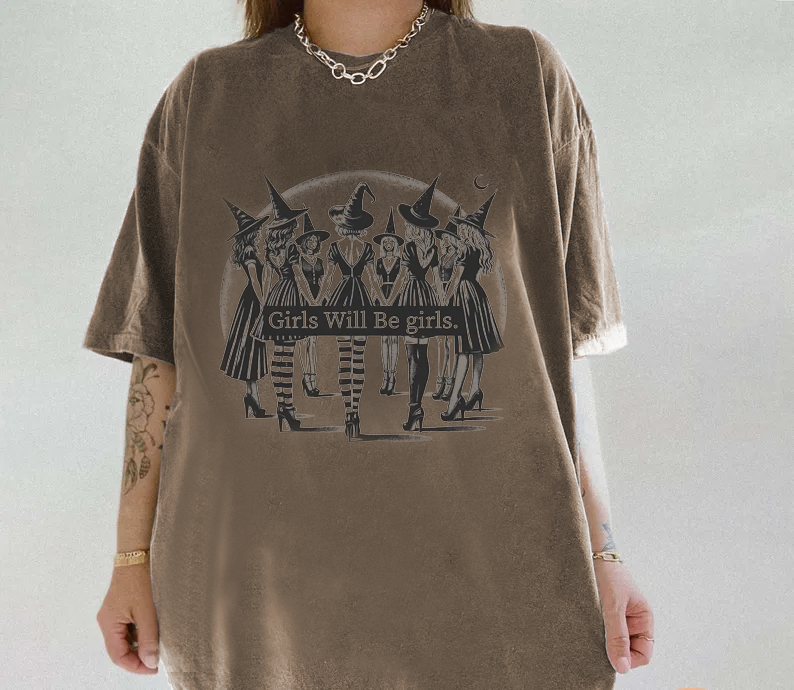 Witch Hand in Hand Print Halloween Gift Halloween T-Shirt