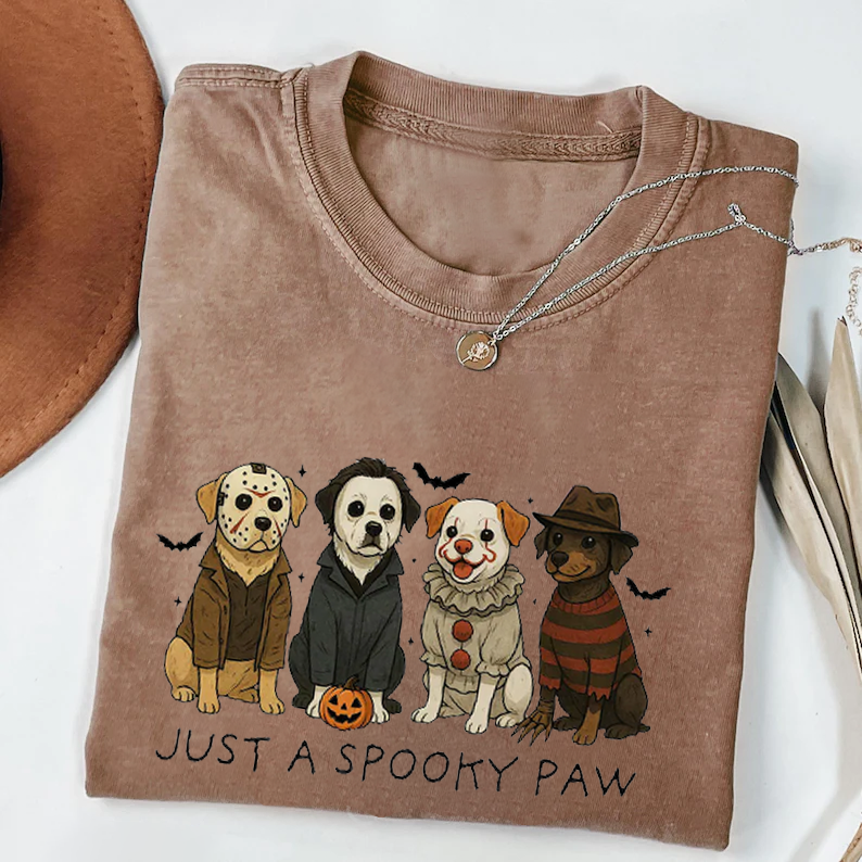 Retro Halloween Dog Lover T-Shirt