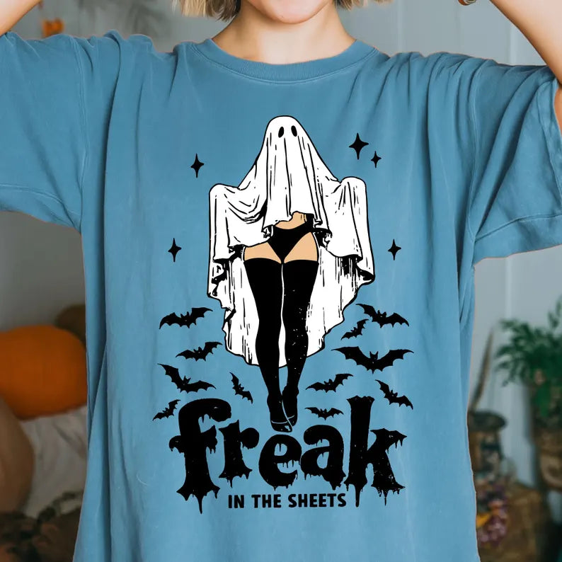 Freak Halloween Print Round Neck T-Shirt