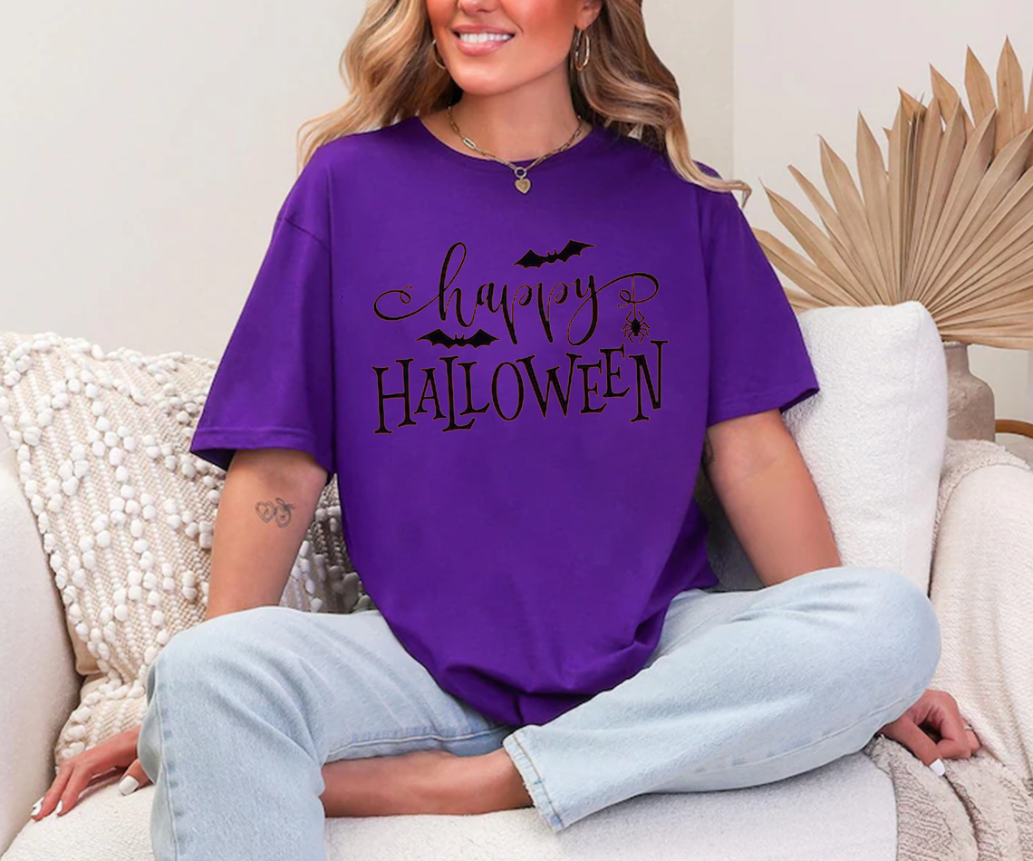 Happy Halloween Printed T-shirt