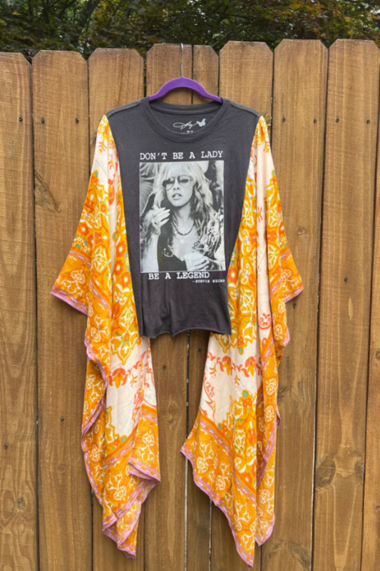 Don't Be a Lady Be aLegend Stevie Nicks Mix & Match Tee （No Patch）