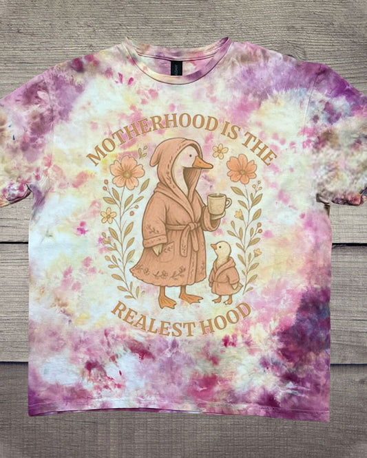 Motherhood is the Realest Hood Silly Goose Mom T-Shirt