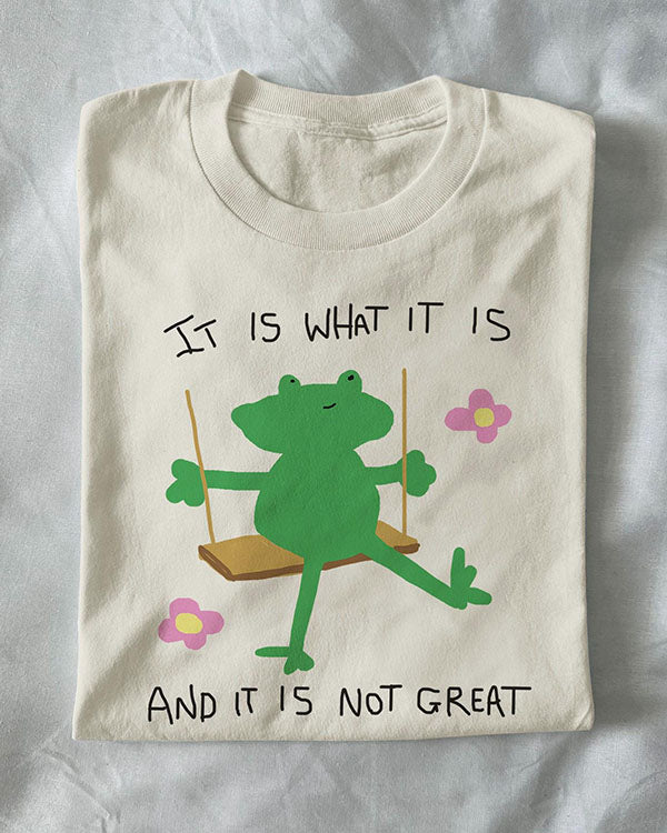 Unisex It Is What It Is And It Is Not Great  Funny T-Shirt