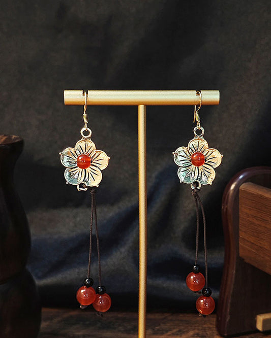 Vintage Flowers Beads Earrings