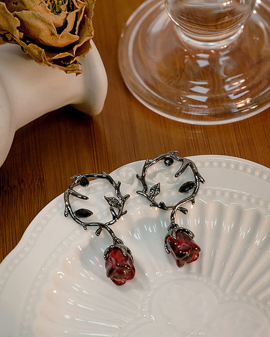 Vintage Rose Earrings