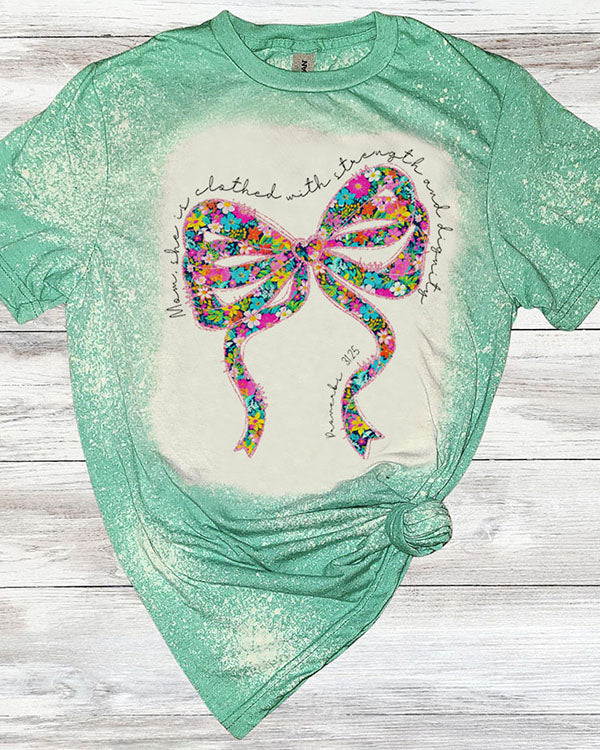 She Is Clothed With Strength And Dignity Christian Mom T-Shirt