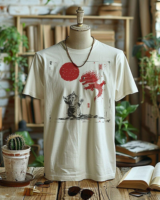 Unisex Japanese Soft Grunge Cat T-Shirt