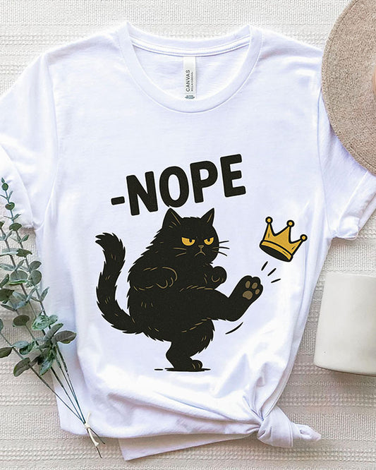 No Kings in America Black Cat T-Shirt
