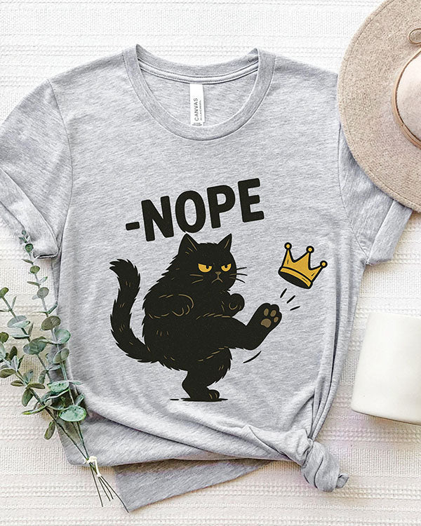 No Kings in America Black Cat T-Shirt