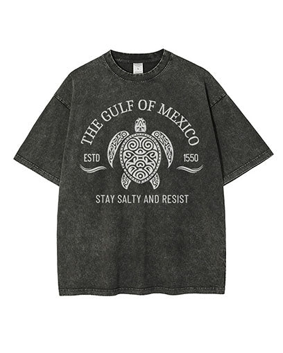 Gulf of Mexico Stay Salty Resistance Washed Cotton T-Shirt