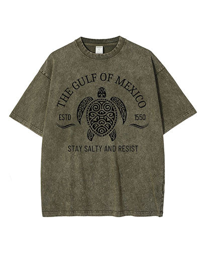Gulf of Mexico Stay Salty Resistance Washed Cotton T-Shirt