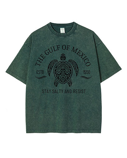 Gulf of Mexico Stay Salty Resistance Washed Cotton T-Shirt