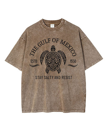 Gulf of Mexico Stay Salty Resistance Washed Cotton T-Shirt