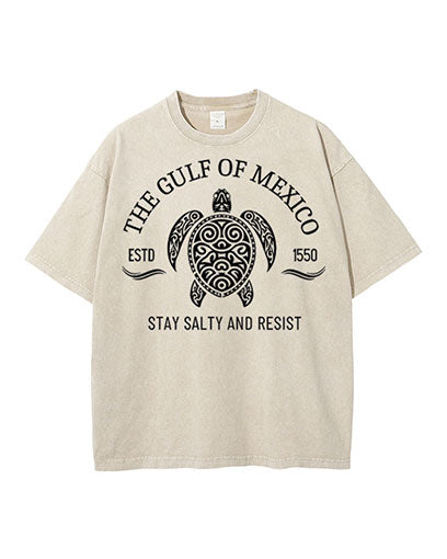 Gulf of Mexico Stay Salty Resistance Washed Cotton T-Shirt