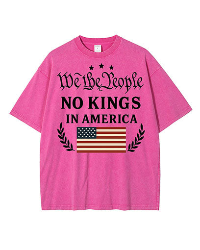 We The People No Kings In America Washed Cotton T-Shirt