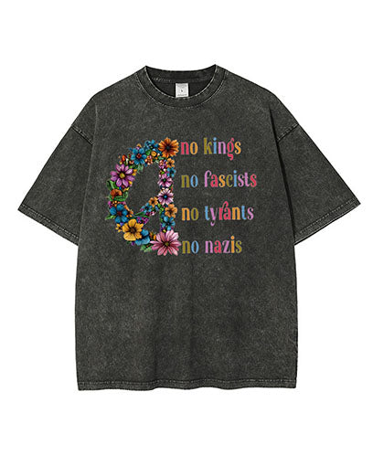 No Kings in America Resist Washed Cotton T-Shirt