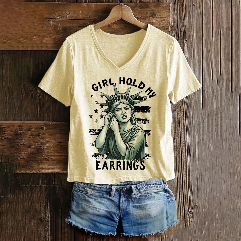 Girl Hold My Earrings T-Shirt