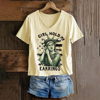 Girl Hold My Earrings T-Shirt