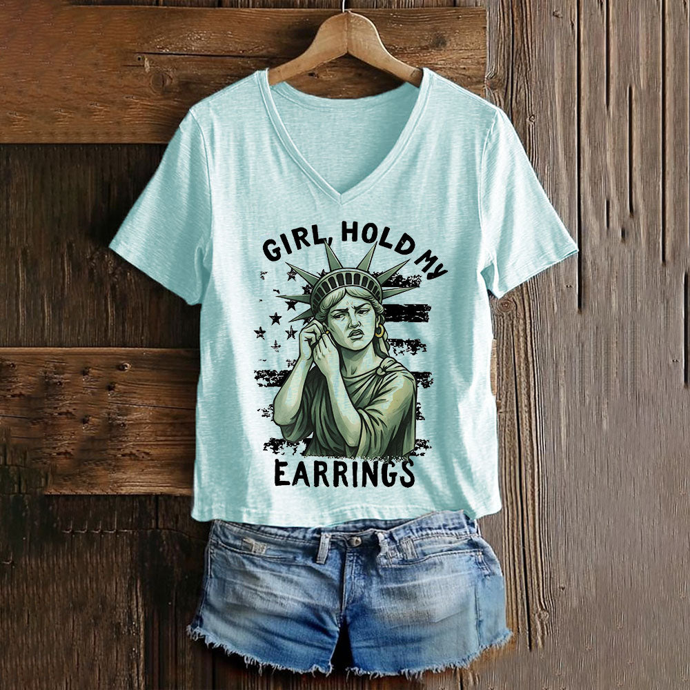 Girl Hold My Earrings T-Shirt