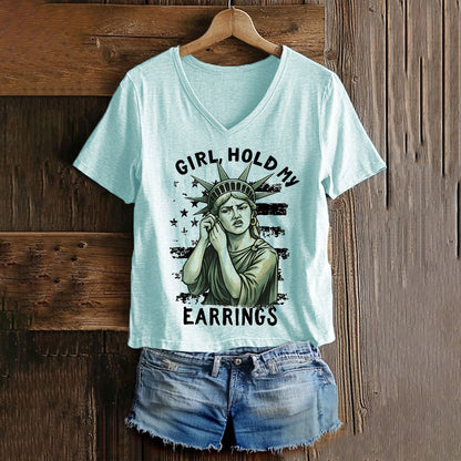 Girl Hold My Earrings T-Shirt