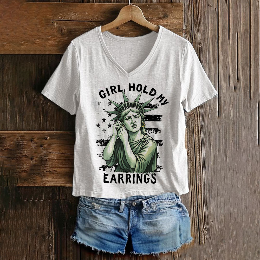 Girl Hold My Earrings T-Shirt