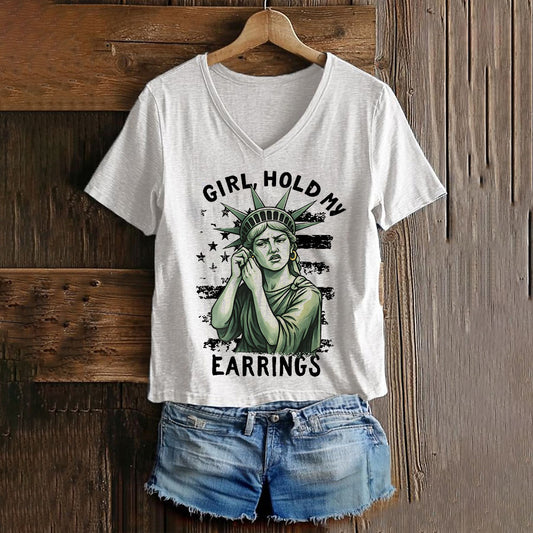 Girl Hold My Earrings T-Shirt