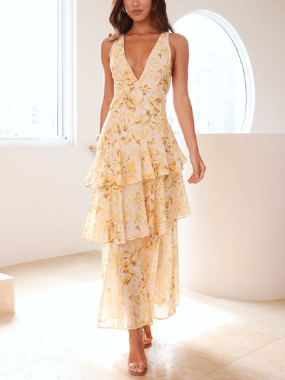 Waves of Warmth Maxi Dress Yellow