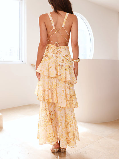 Waves of Warmth Maxi Dress Yellow