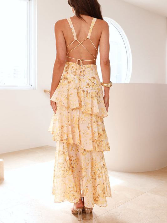 Waves of Warmth Maxi Dress Yellow