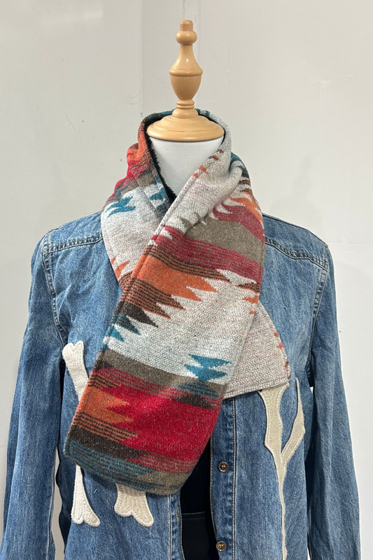 Women's Western Cowboy Aztec Warm Neck Hood