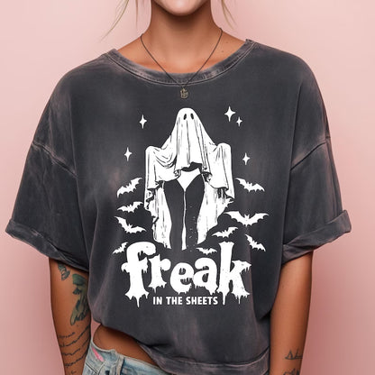Freak Halloween Print Round Neck T-Shirt