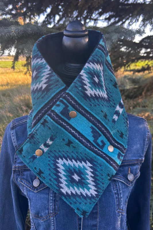 Women's Western Cowboy Aztec Warm Neck Hood